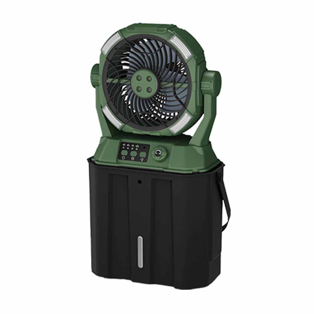 Portable Misting Fan Rechargeable Auto Swivel Fan with 25000mAh USB Battery As Power Bank 4 Mist Cooler 7L Bucket for Outdoor