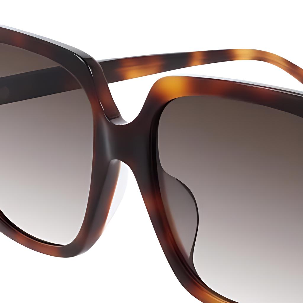 Gucci Irregular Frame Sunglasses With Inlaid Design Women sunglasses Tortoise GG0728SA-002