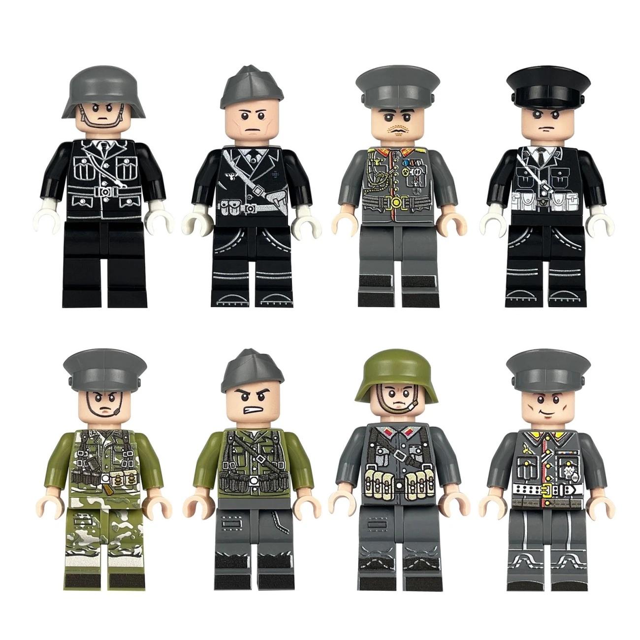 

Минифигурки солдат, собирающие военные строительные блоки