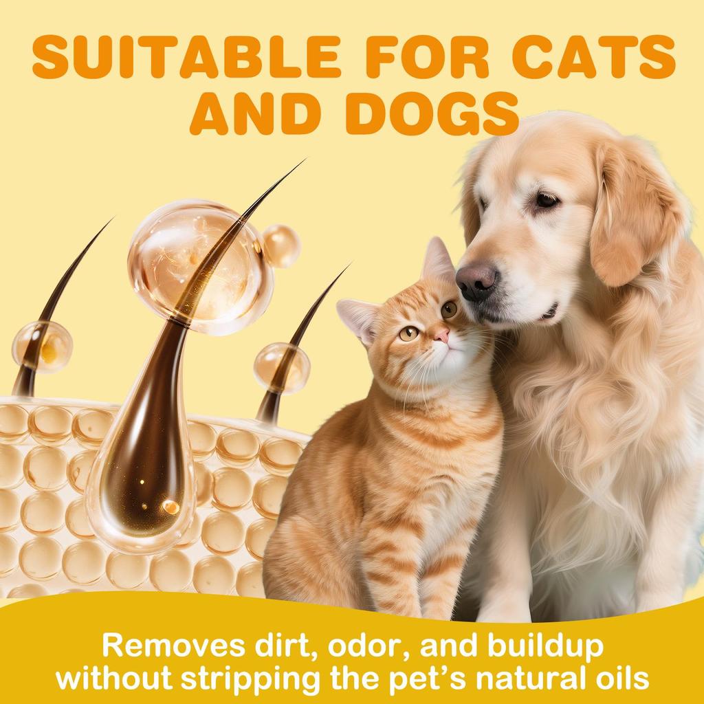 Cat & Dog Shampoo-Smooth Hair-Gentle Formula-10H Fragrance-2 In 1 No More Tears Formula-200ml