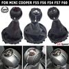 5 6 Speed Car Manual Gear Shift Knob Stick Lever HandBall Cover Leather Replacement For Mini Cooper F54 F55 F56 F57 F60