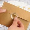 20Pcs/Sheet Heart Adhesive Packaging Label, Wedding Invitations Heart-shaped Envelope Seal Stickers, Gift Bag Packaging Box Sealing Stickers