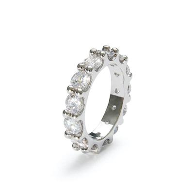 MACIER 4MM Prong Setting Tennis Ring (Silver)