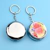Pills Box Keychain With Mirror And Sealed Metal Compartment Keychain Moisture-Proof Medicines Dispenser Travel Accessory