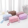 Leopard Print Pattern Plush Cosmetic Bag Casual Travel Cosmetic Case  Travel Use