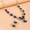 Latest Stylish Design Fancy Wedding Party Crystal Necklace Jewellery Set for Women