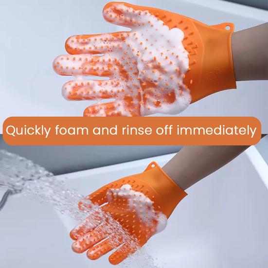 1Pc Pet Grooming Glove Hair Removal Gloves for Cats Dogs Shedding Brush Massage Bathing Brush Pet Cleaning Supplies