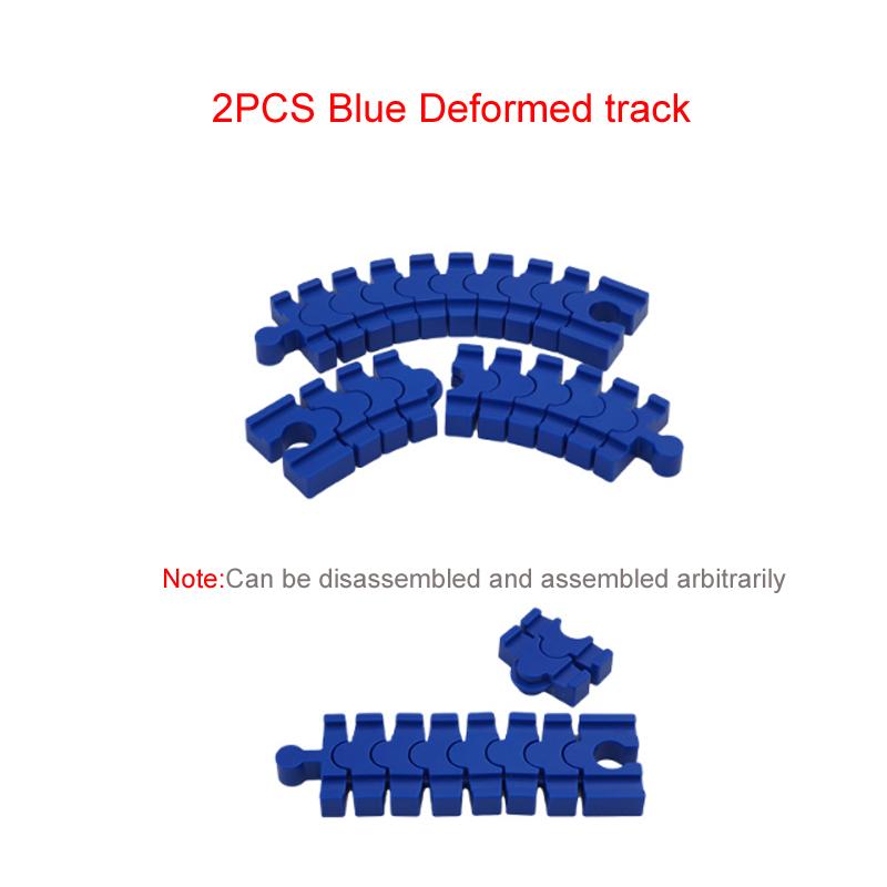 Wooden Train Track Accessories Colorful Flexible Track Train Track Connector Compatible with All Major Brands Wood Track