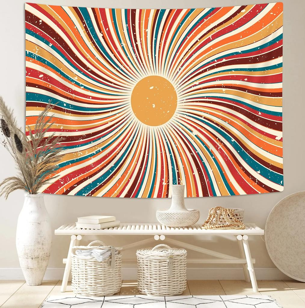 Vintage Sun Tapestry Office Living Room Decoration Home Wall Tapestry