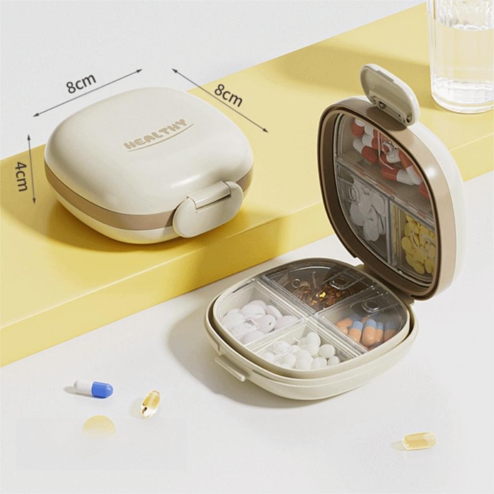 

Mini Double Layer Seven Days Pill Box Moisture-Proof Sealed Pill Dispenser 7 Grids with Lid Medicine Storage Box for Home&Travel хакі