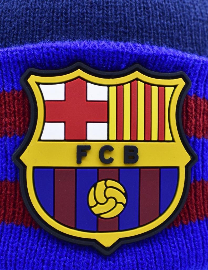 FC Barcelona czapka zimowa junior hat 5004GLIP granatowy OSFW