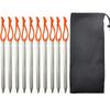 Ultra-light Aluminum Camping Tarp Set: Tent Stakes, Windproof Rope & Buckles, 18cm Triangular Ground Stakes