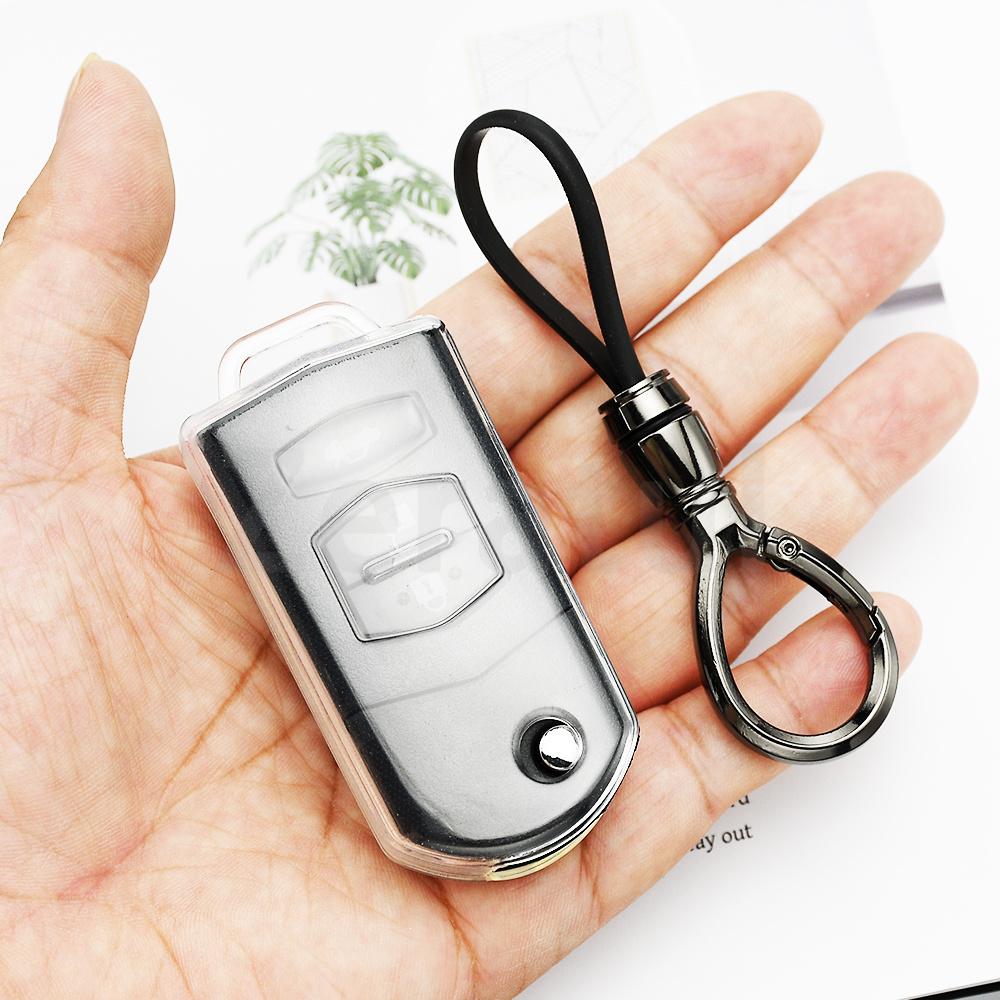 Transparent Tpu For Mazda Cx5 Cx-5 Cx9 Cx-9 Mx5 Mx-5 M6 Rx8 2 3 5 6 8 Cx7 Cx-7 Rx-8 Auto Keyless Car Key Case Cover Holder