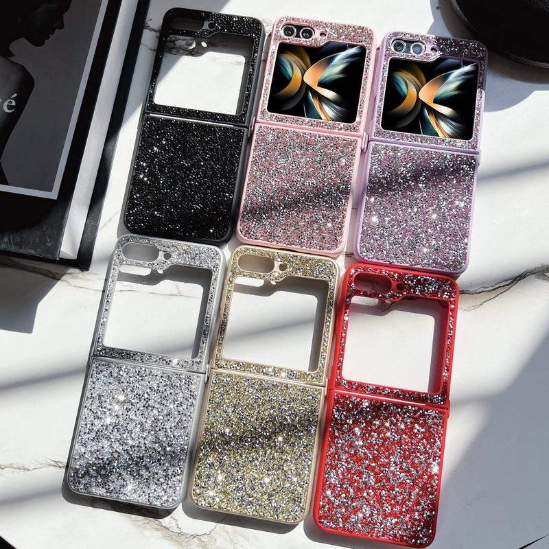 

Ослепительный цветной складной чехол для телефона Samsung Galaxy Z Flip5 ZFold5/4/3 Flip4 Flip3 противоударный гибридный чехол из ТПУ для ПК