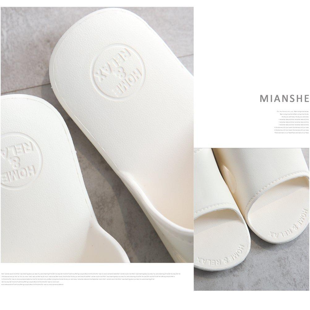 Nordic Size L [mianshe] Ultra-Lightweight Sandals/Slippers, Hygienic, Comfortable, Non-Slip, Unisex, Ivory,