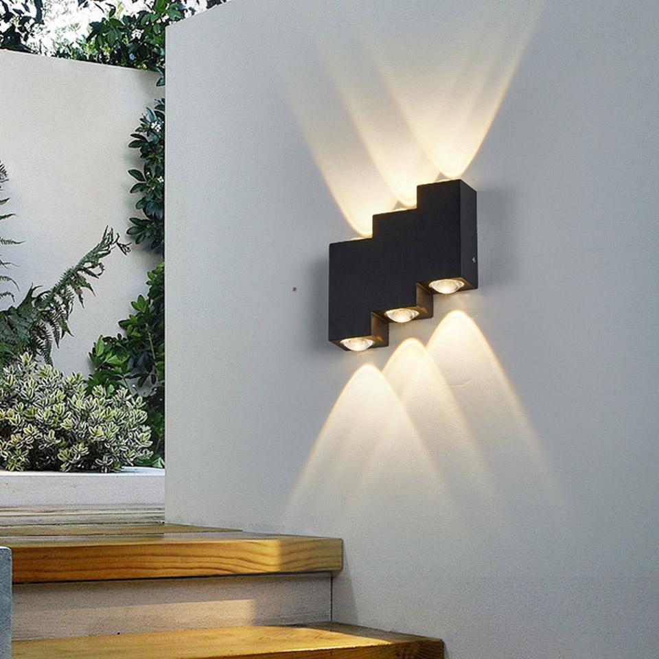 Aluminum LED Wall Lamp Outdoor Waterproof IP66 Yard Wall Light 4W 6W 8W 12W Garden Lights Bedroom Living Room Stairs Lighting