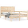 VidaXL Cadre de lit avec tête de lit 120x200 cm bois massif 3195021