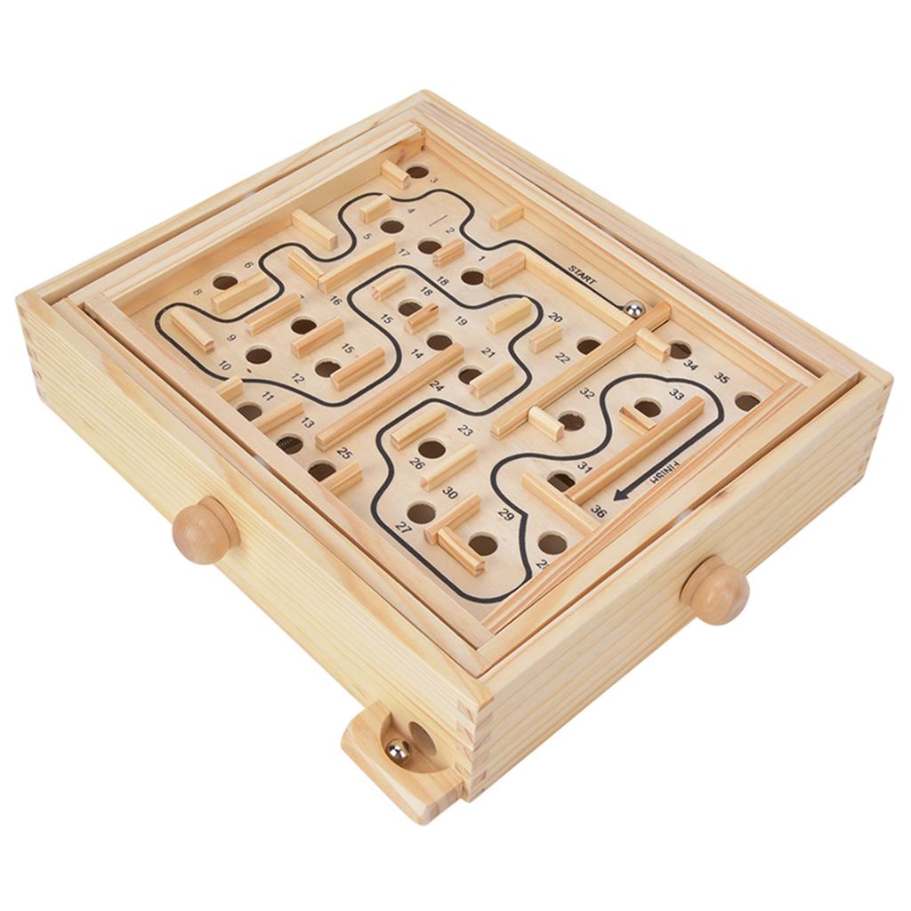 Adult Kid Wooden Educational Maze Brain Training Board Game Educational Toy