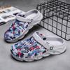 Fashion UMale and Female Summer Beach Sandals Leisure Garden Clogs Outdoor Wide Toe Cross Sandals Toe Caps Anti Slip Shower Slippers