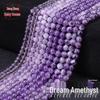 Natural Amethyst Beaded Bracelet DIY Round Crystal Beads Accessory