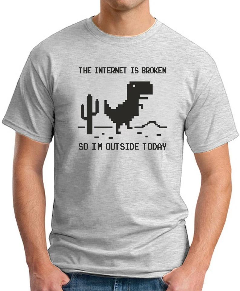THE INTERNET IS BROKEN T-SHIRT Funny Slogan Novelty Mens Gift Geeky Wifi 1 2XL