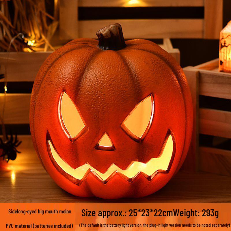 Halloween Light-Up Hollow Pumpkin Lantern for Outdoor Decor