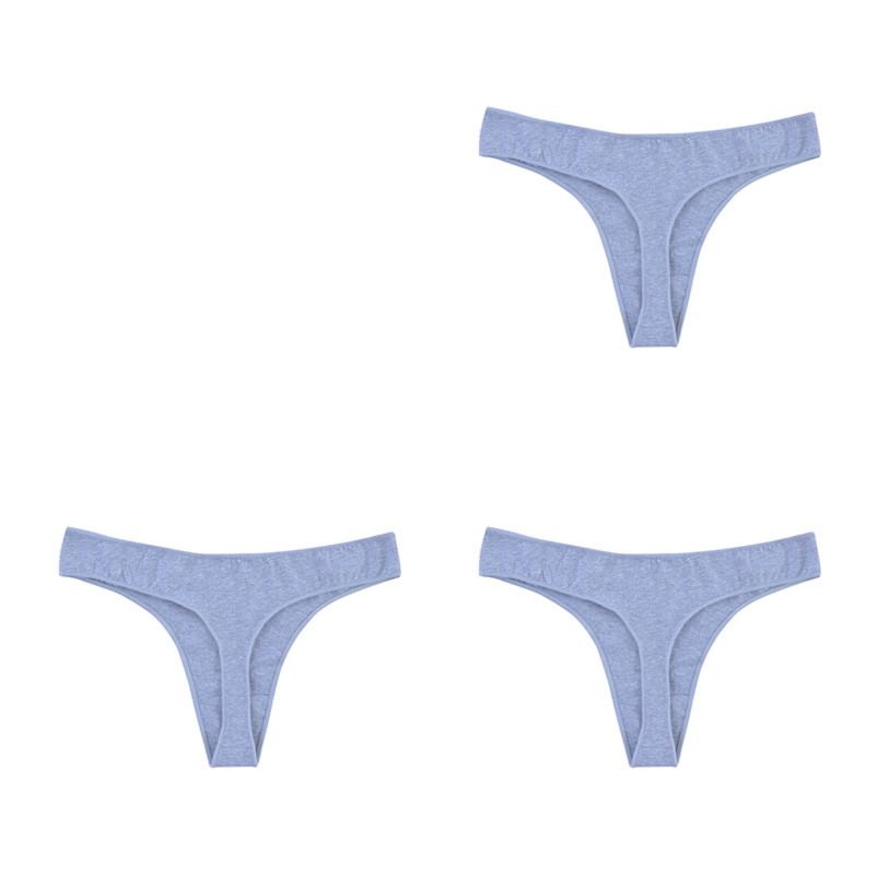 3PCS Women's Sexy Panties G-String Fashion Underwear Breathable Thongs Ladies Intimates Lingerie Thong Low Waist Briefs