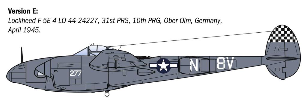 Italeri 1/48 Scale WWII American P-38J Lightning European Front Plastic Model Kit IT2834 (Airplane)