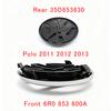 ABS Car Logo Front Emblem Hood Rear Back Lid Tail Mark Badge Replace Accessory For Volkswagen VW Polo 2011 2012 2013 6R0853600A zl2