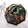 1PC Witch Moon Auto Folding Umbrella - Compact 8-Rib Design, Durable Plastic & Iron, Lightweight for Outdoor Daily Use070