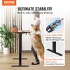 Height Adjustable Desk, 47.2" X 23.6" Electric Dual Monitor Riser Workstation, Whole Piece Desk Board Sit To Stand, 3-Key Modes Sturdy Dual Metal