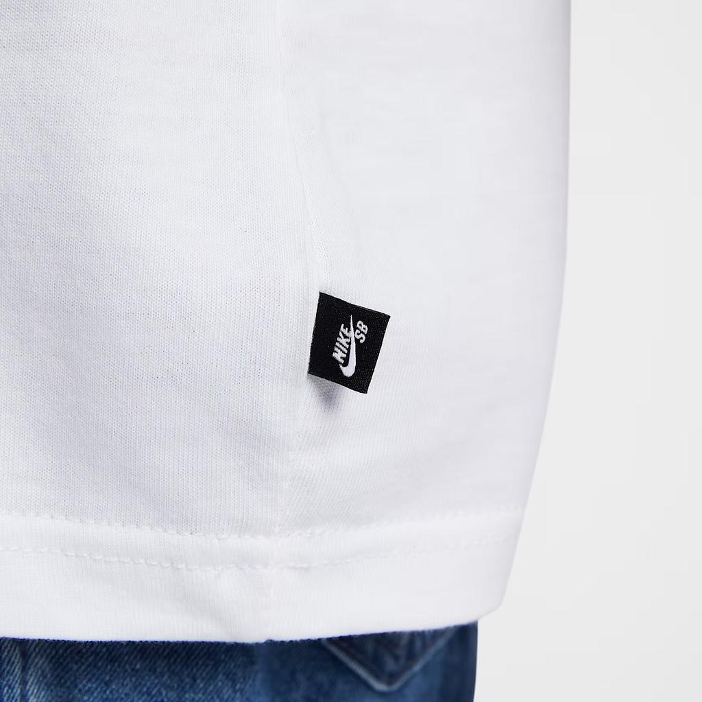 Nike SB T Shirts Men's White Crew Neck Moderate HJ0894-100