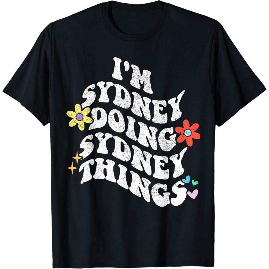 Retro Groovy Im SYDNEY Doing SYDNEY Things Funny Mother s T-Shirt XXXXXL чёрный