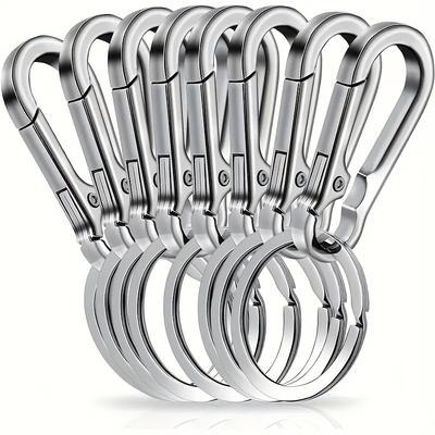 1pcs Durable Metal Keychain with Clips & Storage Bag -Vintage Zinc Alloy, Non-Braided Fashion Accessories for Men