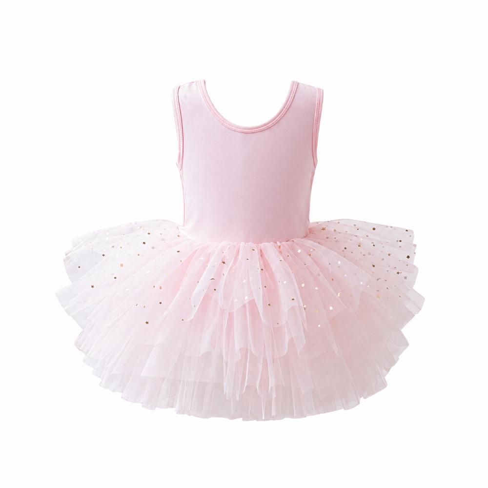 Short Sleeve Ballet TuTu Dress Cross Strap Ballet Performance Costume Gymnastic
