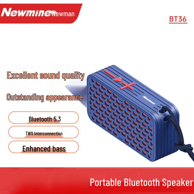 Newmine BT36 Portable Wireless Speaker CN plug (adapter included)