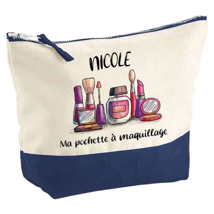 Trousse de maquillage - PLANETEE - Maquillage Nicole - Grand format - Impression sublimation HD - Coton, fabriquée en France