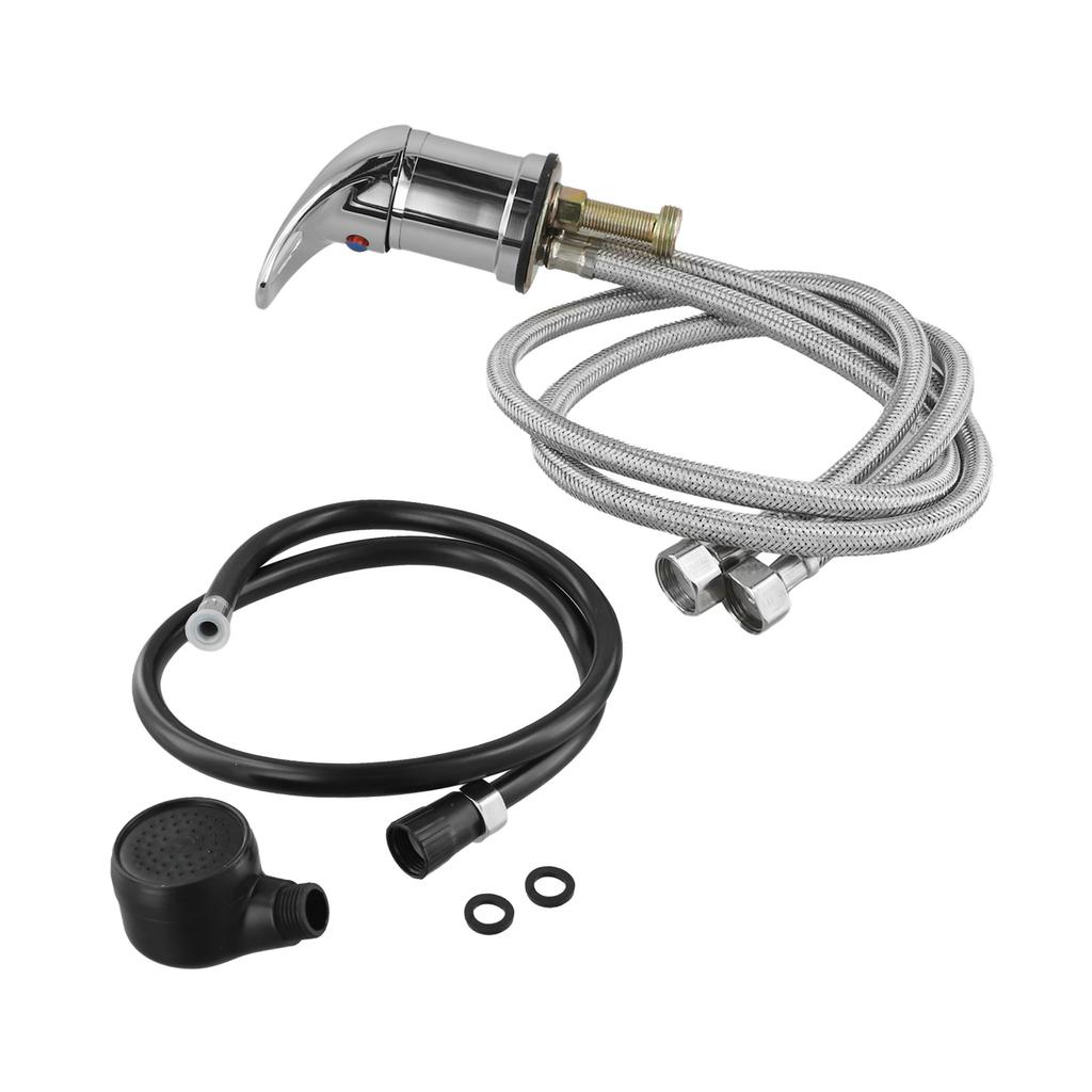 Flexible Spray Hose Salon Equipment Multiple Applications Zinc Alloy Construction Hygienic Shampoo Bowl Faucet