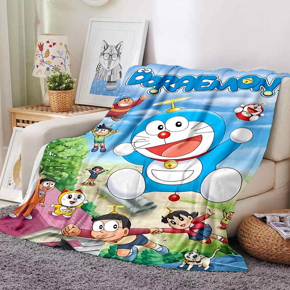 1pc Blue Cat Adventure Flannel Blanket,Ultra Soft Warm Plush Throw for Home Bedroom Bed Sofa Cover Camping Picnic gift Y7242