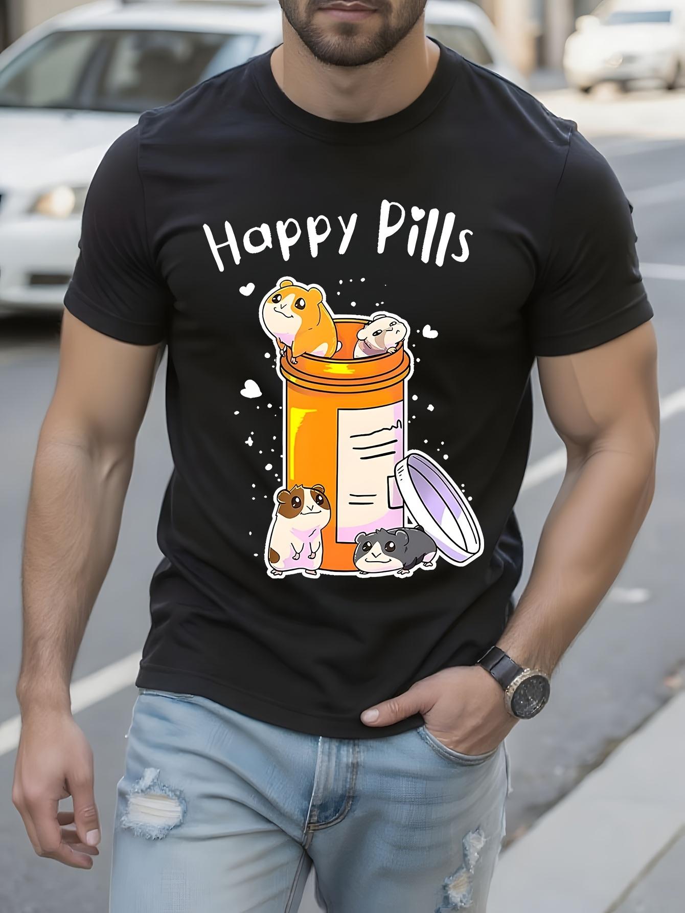 Happy Pills Cute Guinea Pig Anime Graphic Tshirt Cute Vet... XXXL