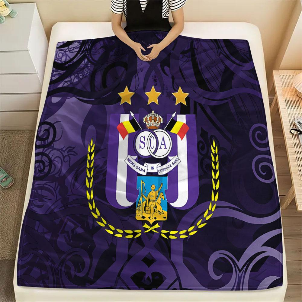 1PC Royal Sporting Club Anderlecht Patterned Flannel Blanket Suitable For All Seasons for Home Decor Warmth and Comfort Gifts Holiday Present