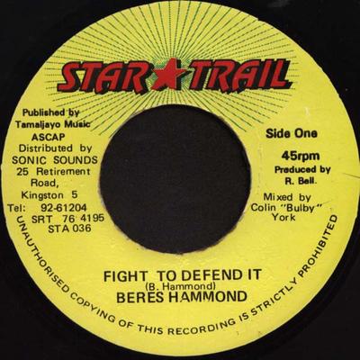 7inch Record BERES HAMMOND - Fight To Defend It STA036 Star Trail Jamaica Reggae, Ska & Dub Used