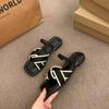 French fairy flat-soled sandals female summer outer wear temperament with skirt 2025 new popular versatile two wear sandals