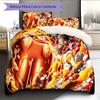 Cartoon Pattern Bedding Quilt Set Quilt Cover Pillowcase Home Decoration Birthday Gift (1 * Duvet Cover + 2 * Pillowcase, Without Core)