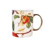 400ML Bone China Mug Pastoral Creative Color Fruit Pattern Cup Afternoon Tea Cup Coffee Cup Ceramic Milk Cup Desktop