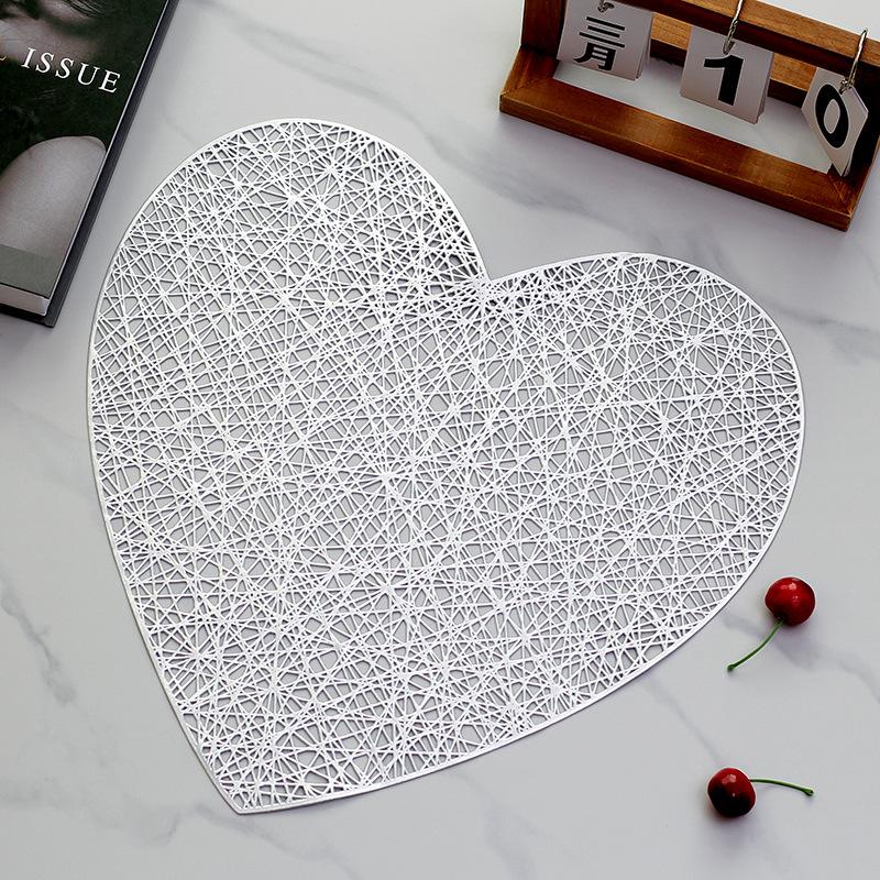 Light Luxury Placemat Table Mat Wide Application PVC Table Decor Round Protector Mat Heat Resistant Pad for Kitchen Accessories