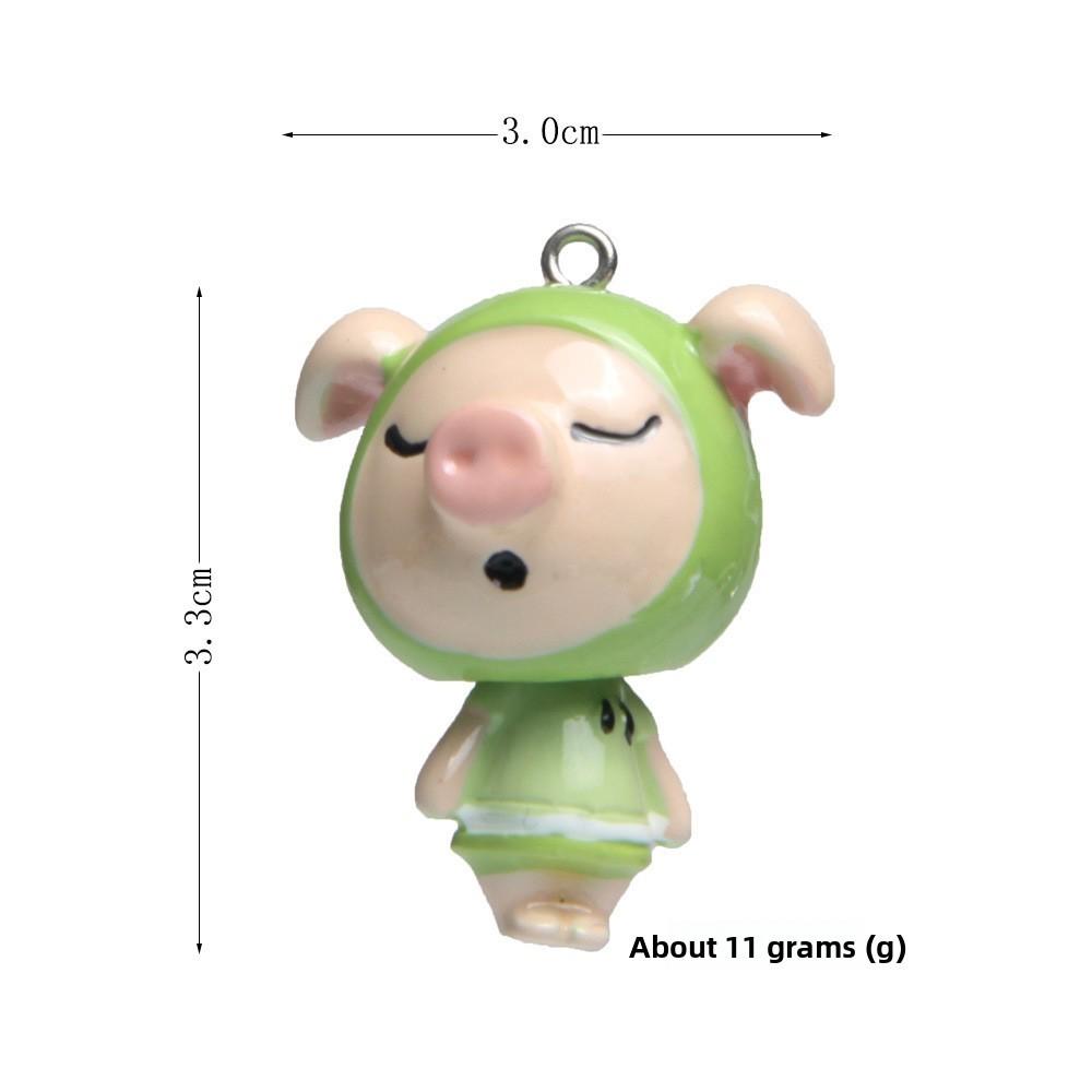 Jenny Pig Fruit Series Keychain Resin Cartoon Accessories For Kids Decor And