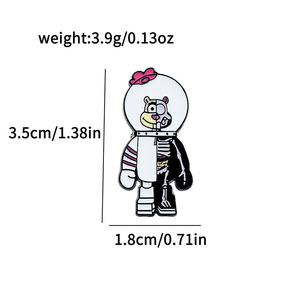 Креативная Личность Европейский и Американский Губка Боб Квадратные Штаны Металлическая Значок Хэллоуин Стиль Череп Патрик Звезда Сплав Брошь