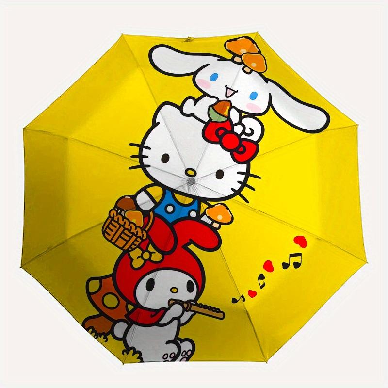 1pc Hello Kitty Autumn Harvest Umbrella with Plastic Handle,Suitable for All Seasons Home Travel Outdoor UmbrellaSanlio116