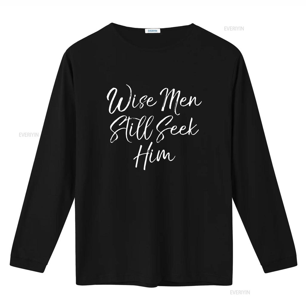 Womens Wise Men Still Seek Him T Shirt Christmas For Black 2XL vintage Washed Comfortable Top For Everyday Wear Soft Slightly